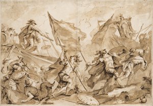 Jacopo Marcello regisserar anfallet på Gallipoli av Antonio Guardi