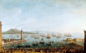 Karl av Bourbons avgång till Spanien, sett från hamnen