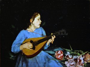 Mandolinspelaren (olja på duk)