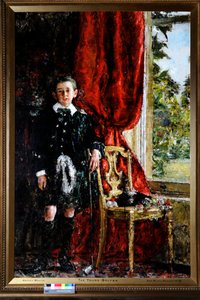 The Young Golfer (olja på duk) av Antonio Mancini