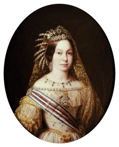 Porträtt av Isabella II drottning av Spanien