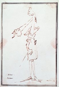 Porträtt av Filippo Balatri (1676-1756) italiensk kastrat (castrato) Karikatyr av Anton Maria Zanetti (1679Ð1767). 1700-tals privatsamling