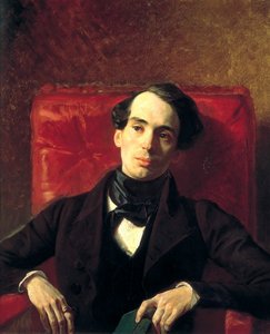 Porträtt av författaren Alexander Strugovshchikov, 1808-1878, 1840.