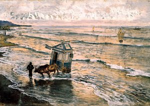 Mar Cantabrico (Kantabriska havet) Målning av Antoni Munoz i Degrain (1841-1924)