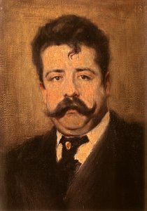 Porträtt av Ruggiero Leoncavallo av Antonio Pasinetti
