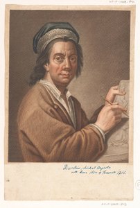 Porträtt av konstnären Michelangelo Ricciolini av Antonio Pazzi