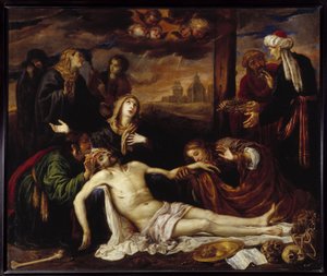 Deposition av korset eller Pieta (olja på duk) av Antonio Pereda y Salgado