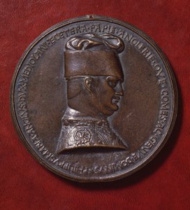 Bronsmedalj av Filippo Maria Visconti (1392-1447), omvänd, designad 1441 av Antonio di Puccio Pisano, känd som Pisanello (ca 1395-1455), diameter 10,20 cm