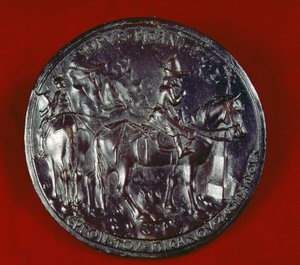 Medalj föreställande John Paleologus VIII (d.1448) (brons) av Antonio Pisanello