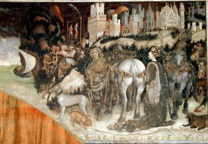 Saint George befriar prinsessan av Trebizonde Detalj. Fresk av Antonio Pisano kallad Pisanello (ca 1380-1455) 1436-1438 Verona, Sant 