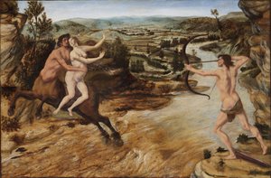 Hercules och Deianira, ca 1475-80 (olja på panel överförd till duk) av Antonio Pollaiuolo