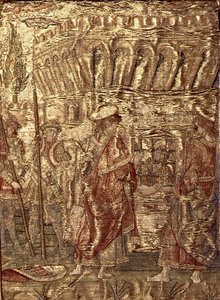 Lärjungarna besöker Johannes Döparen i fängelset, gobeläng som skildrar scener ur helgonets liv (textil) av Antonio Pollaiuolo