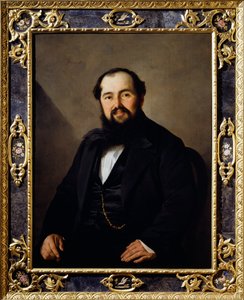 Porträtt av Giuseppe Viti (1816-1860), italiensk resenär och handlare, målning av Antonio Puccinelli (1822-1897)