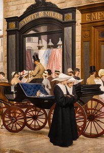 Epok, detalj med en nunna och en vagn av Antonio Puccinelli