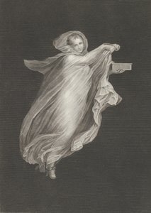 En bacchante klädd i huvsjal och med en ask i vänster hand, set ag..., ca. 1795-ca. 1820. av Antonio Ricciani