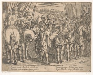 Alexander den store hittar Darius kropp Alexander den stores gärningar (serietitel) Alexandri magni praecipvae res gestae (serietitel)
