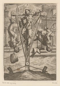 Exponering för insekter och hängningar Tortyr som lidit av kristna martyrer (serietitel) Varia tormentorum et supplicioru crudelium (...) (serietitel) av Antonio Tempesta