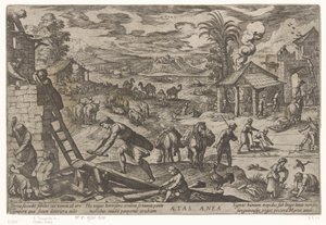 Bronsåldern Aetas aenea (titel på objekt) Four Ages of the World (serietitel) av Antonio Tempesta
