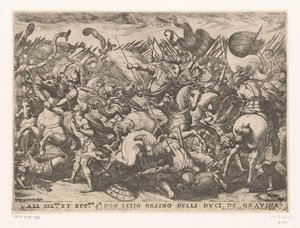 Kavalleri och infanteri i strid Battle Scenes (serie 3) (serietitel) av Antonio Tempesta