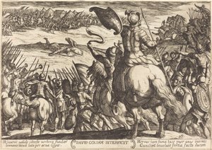 David dödar Goliat av Antonio Tempesta