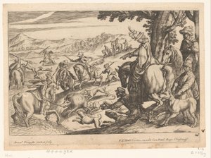Vildsvin och rådjursjakt Jaktscener (del 5) (serietitel) av Antonio Tempesta