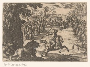 Lejonjakt Jaktscener (del 3) (serietitel) av Antonio Tempesta