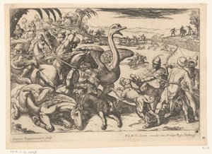 Strutsjakt Jaktscener (del 5) (serietitel) av Antonio Tempesta