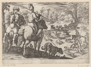 Strutsjakt Jaktscener (del 6) (serietitel) av Antonio Tempesta