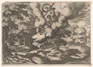 Landskap med Adonis död Landskap med mytologiska scener (serietitel) av Antonio Tempesta