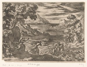Landskap med bortförandet av Europa Landskap med mytologiska scener (serietitel) av Antonio Tempesta