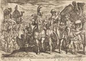 Lot och hans familj återkallade hem av Abraham av Antonio Tempesta
