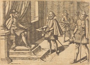 Filip II av Spanien på sin tron av Antonio Tempesta