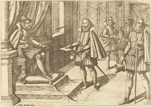 Filip II av Spanien på sin tron av Antonio Tempesta