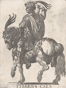 Plåt 3: Kejsar Tiberius till häst, från 