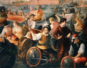 Catarino Cornaros avskiljning i Venedig 1489 (detalj av 307885)