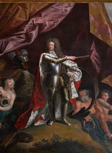 George, Prince of Denmark, som Lord High Amiral of England, detalj från The Queen