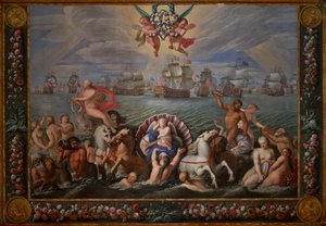 George, Prince of Denmark, detalj från Drottningens salongen