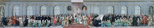 James II (1633-1701) tar emot de matematiska lärdarna på Christ