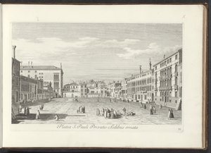 Utsikt över Campo San Polo i Venedig St. Paul