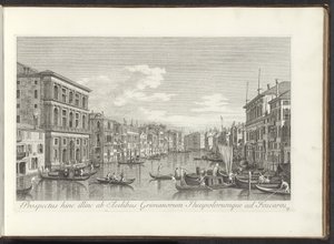 Utsikt över Canal Grande, Palazzo Grimani och Ca