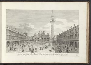Se på San Marcoplein och San Marco i Venedig St. Markus större område Prospekt till samma tempel (titel på objektet) Gezichten op bugemenen en pleinen in Venetië (serietitel) Mer berömda utsikter över staden Venedig, från Antoniuskanalens plåtar X