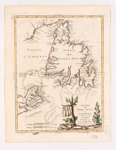 Öarna Terre Nuova och Cape Breton av ny projektion 1778. LOC 73694665 av Antonio Zatta