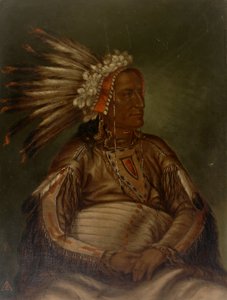 The-kill-the-fight Red Plume, kal. 1887. av Antonio Zeno Shindler
