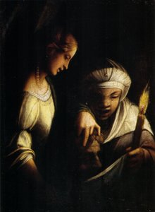 Judith och hennes tjänarinna av Antonio da Correggio