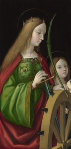 ""Sankta Katarina av Alexandria"" (död ca 307) Målning av Antonio Solario (aktiv ca 1502-1518), olja på trä, 84 x 40 cm av Antonio da Solario