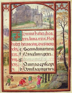 Juni månad, miniatyrer från "Livro de Horas de Dom Manuel", 1517-38 (tempera på pergament) av Antonio de Hollanda