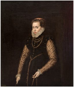 Spanska:  La dama de las cadenas de oro Damen med guldkedjor av Antonis Mor