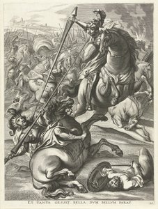 Akilles besegrar Telephos; Ferdinands intåg i Gent 1635 Et tanta gessit bella dvm bellvm parat (titel på objekt) av Antony van der Does