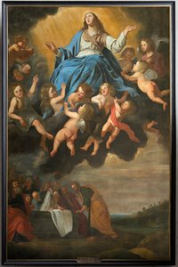 Församlingskyrka (Saint Eligius församlingskyrka). Målning. "Antagande av Maria". Anton van den Heuvel. av Antoon van den Heuvel