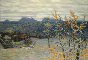 By i Uralbergen av Apollinari Mikhailovich Vasnetsov